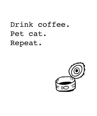 'Drink Coffee. Pet Cat. Repeat' Mug Mug Rover Store 
