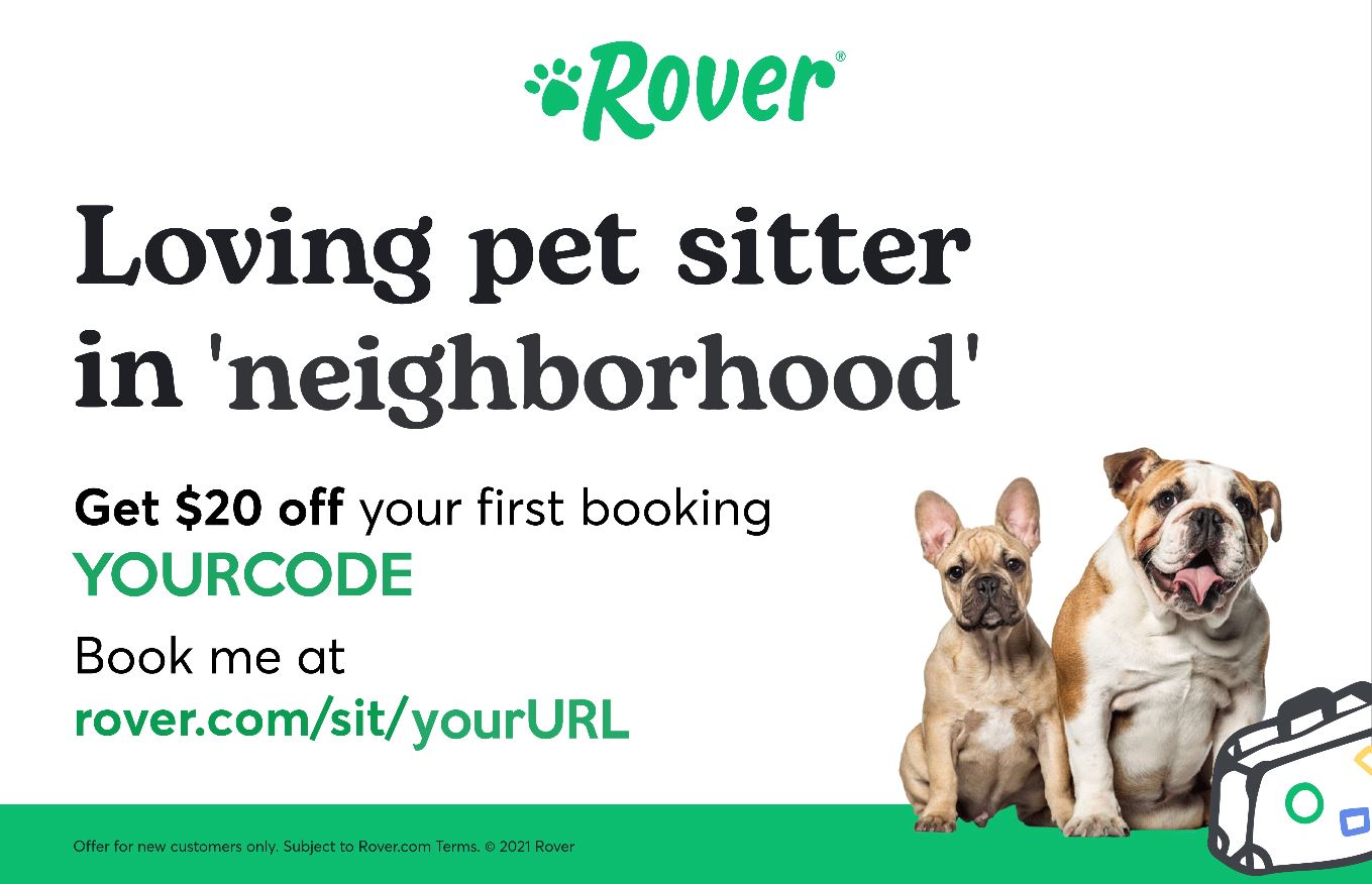 ‘Pet Sitter’ Neighborhood Promo Car Door Magnet Business Promotional Materials Rover Store 