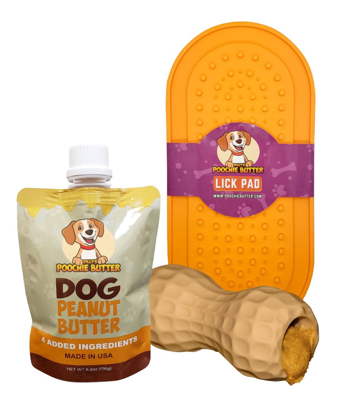 Poochie Butter Busy Dog Toy & Treat Bundle