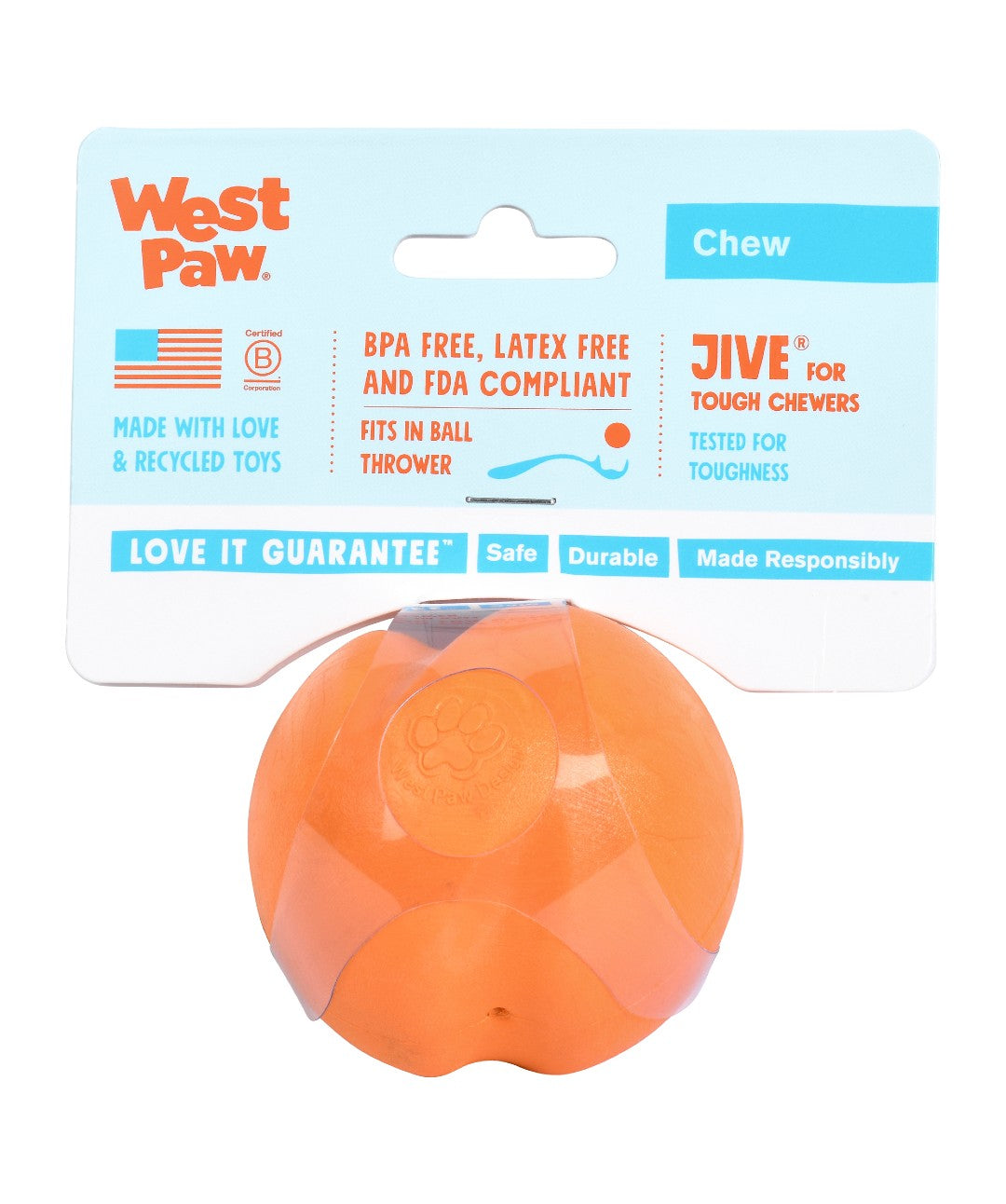 West Paw Jive® Dog Ball Toy Dog Toys Rover 