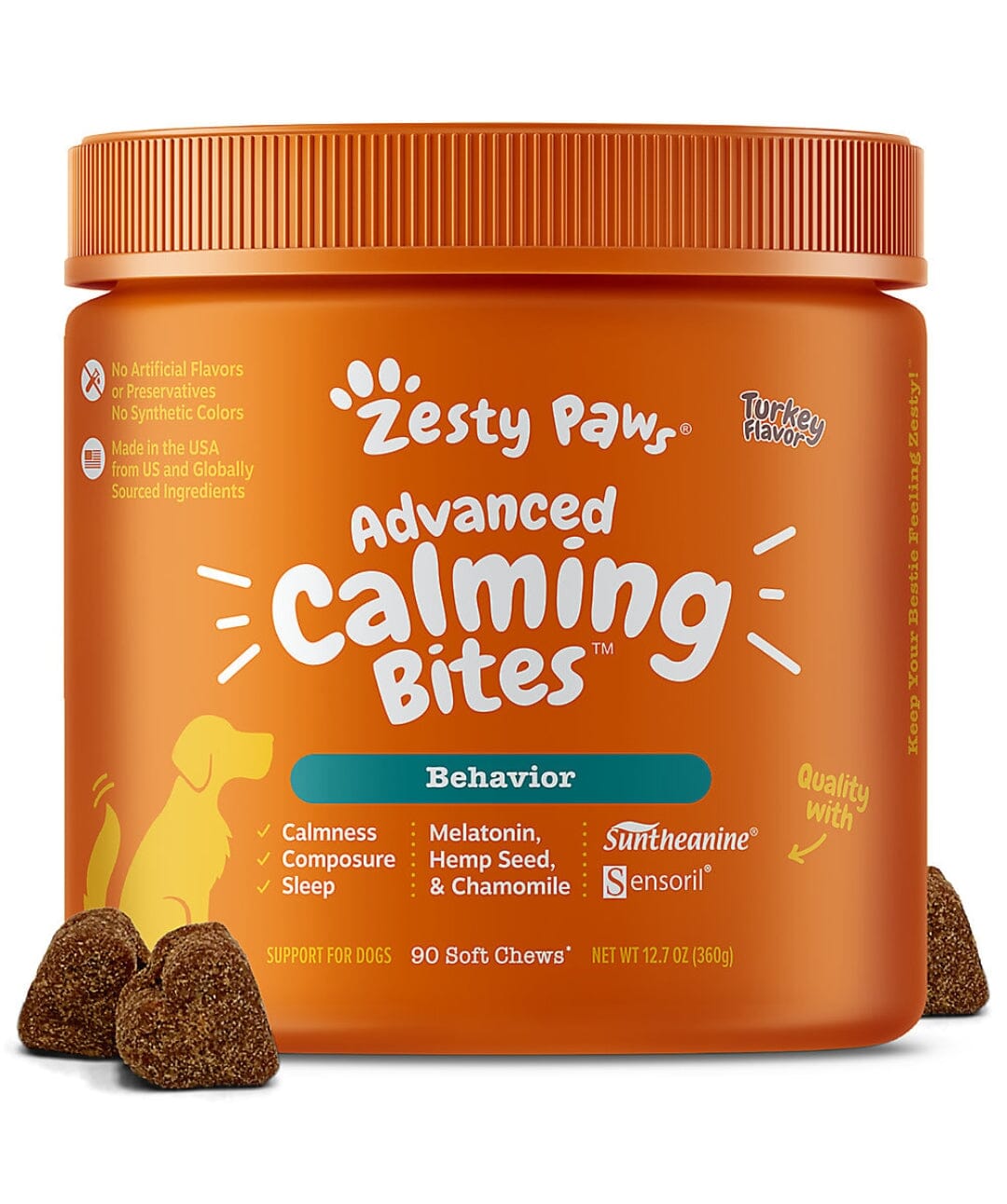Natural Calming Dog Supplement Chamomile & Hemp Seed Oil