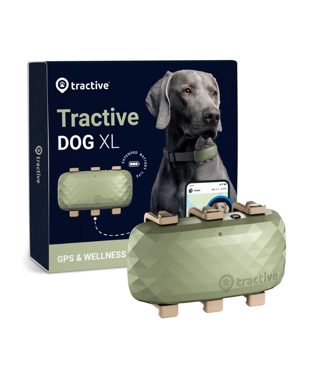 Tractive GPS Tracker for Dogs GPS Tracker Tractive Inc Olive XL 