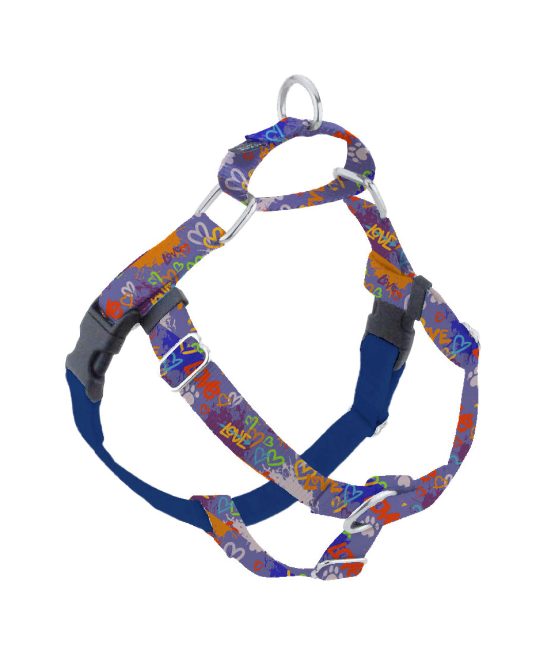 2 Hounds EarthStyle Freedom No-Pull Dog Harness Walking Gear Rover Store XS Blue Graffiti 