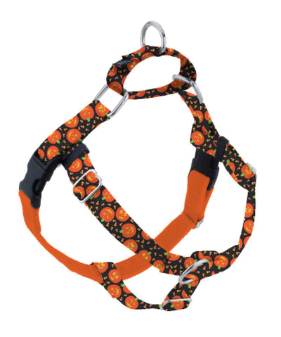 2 Hounds Jack-O'-Lantern Freedom No-Pull Dog Harness Harness 2 Hounds Design XS Jack O Lantern With Training Leash