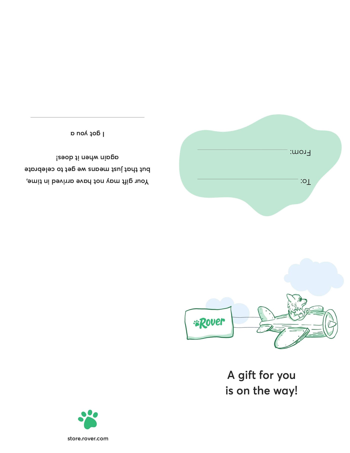 'A Gift Is On the Way!’ Card - Free Download Download Rover Store 