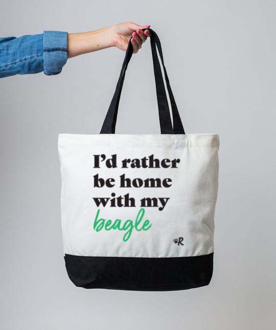 Beagle ‘I’d Rather Be’ Tote Tote Rover Store 
