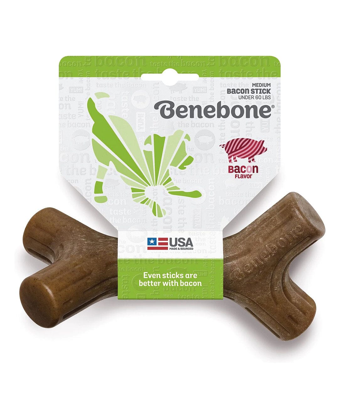 Benebone Bacon Stick Dog Toy Chew Toys Rover 