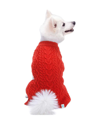 Blueberry Pet Wool-Blend Cable Knit Dog Sweater Sweater Blueberry Pet 