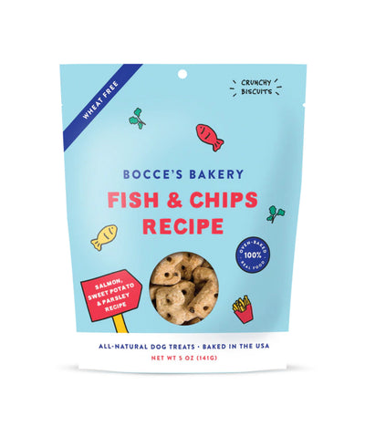 Bocce’s Fish & Chips Dog Biscuits Dog Treats Rover 