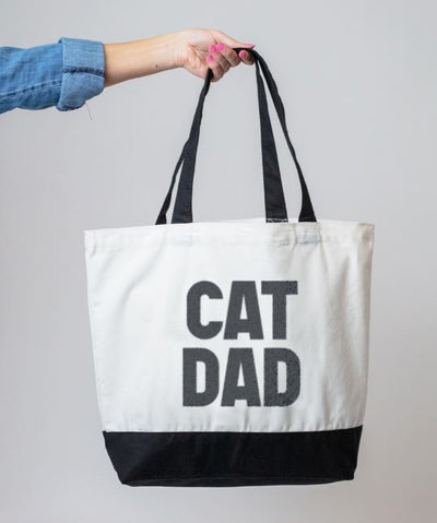 Bold ‘Cat Dad’ Tote Bag Tote Rover Store 