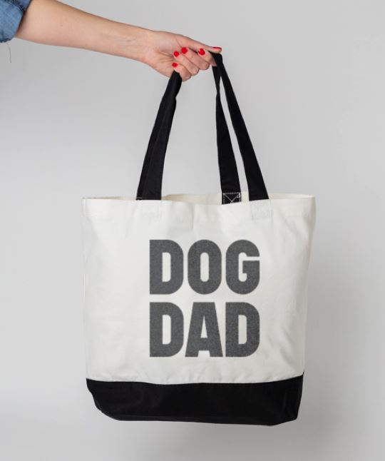 Bold 'Dog Dad’ Tote Bag Tote Rover Store 