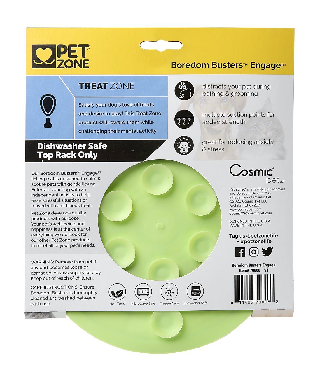 Pet Zone Boredom Busters Relax Pet Slow Feeder Licking Mat M
