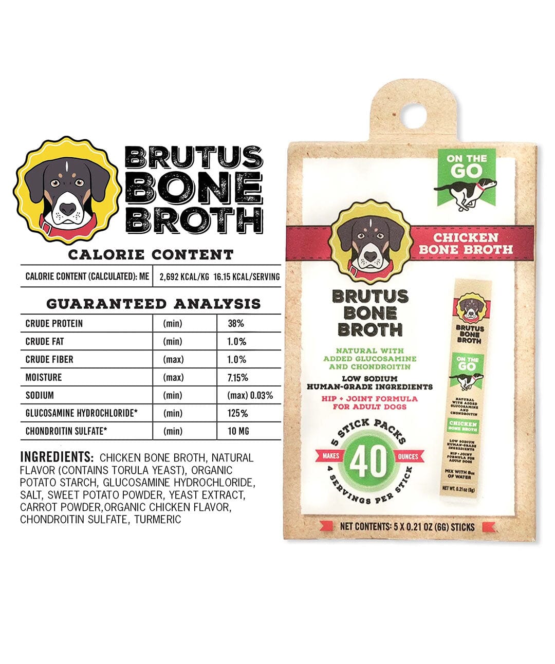 Brutus on the Go Powdered Bone Broth for Dogs Dog Treats Rover 
