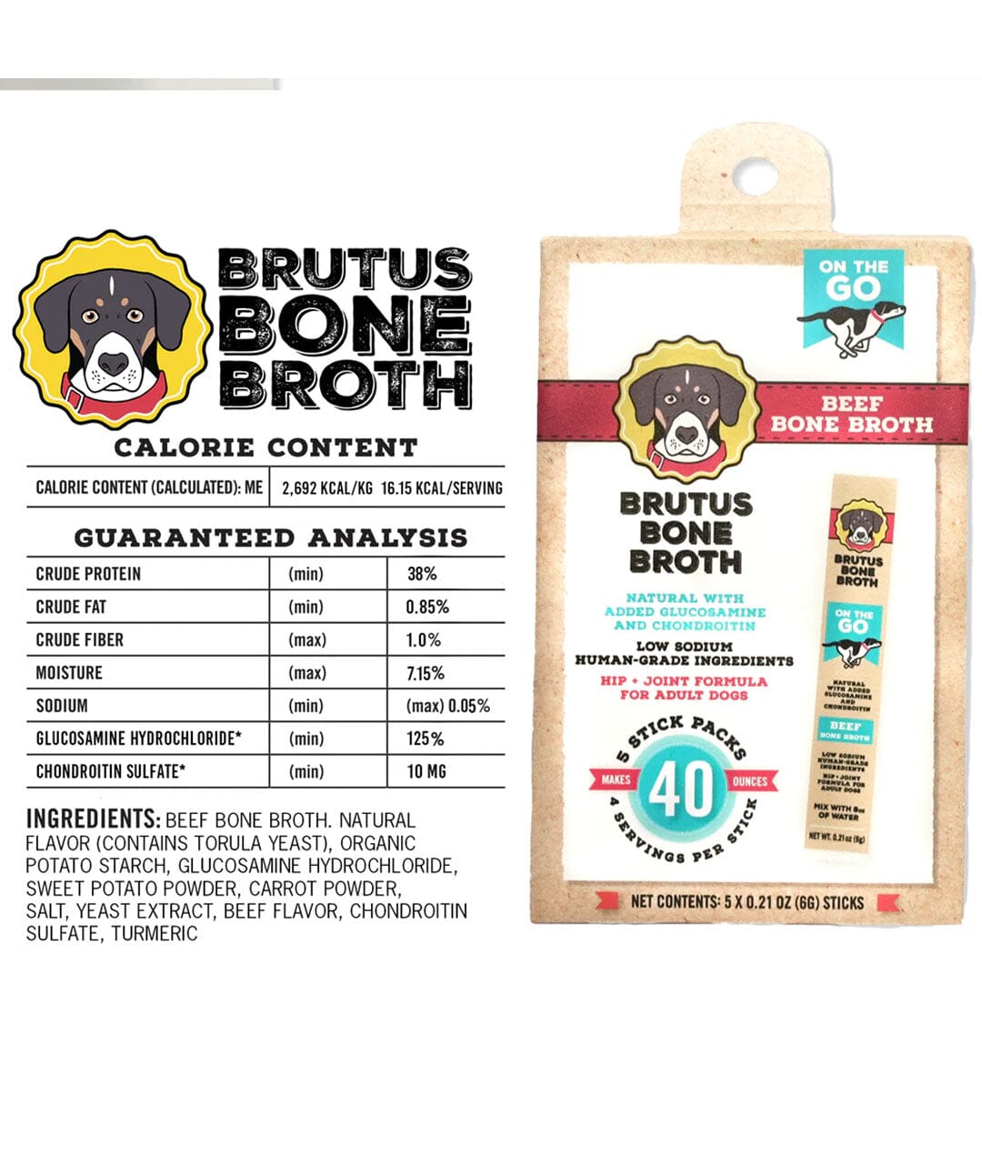 Brutus on the Go Powdered Bone Broth for Dogs Dog Treats Rover 