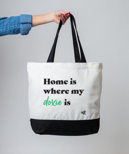 Dachshund ‘Home Is Where’ Tote Tote Rover Store 