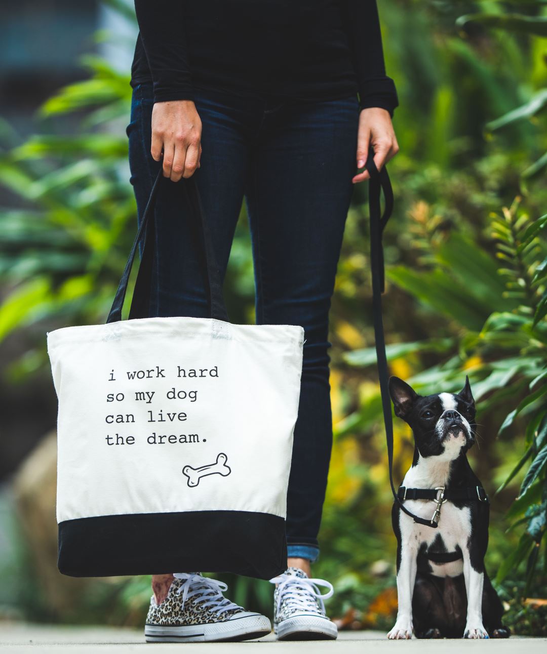 Dog ‘I Work Hard’ Tote Bag Tote Rover Store 