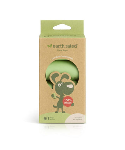Earth Rated Compostable Poop Bags - 60 Count Dog Walking Accessory Rover 