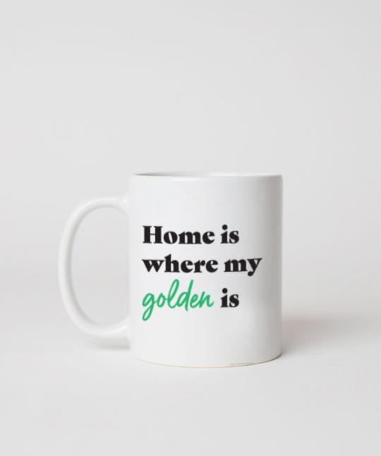 Golden Retriever ‘Home Is Where’ Mug Mug Rover Store 