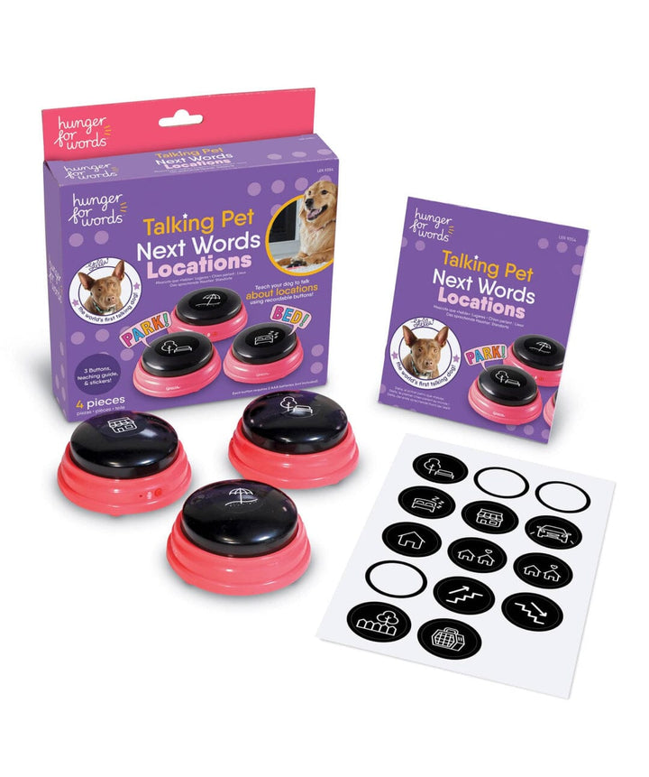 Hunger for Words Talking Pet Next Words Locations Button Set Dog Supplies Hunger For Words 