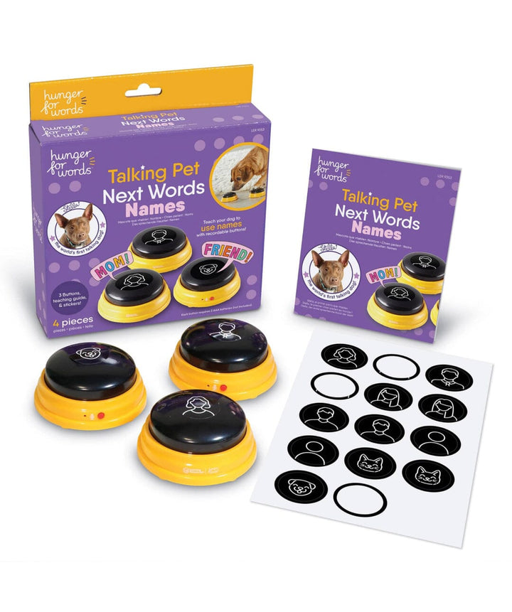 Hunger for Words Talking Pet Next Words Names Button Set Dog Supplies Hunger For Words 