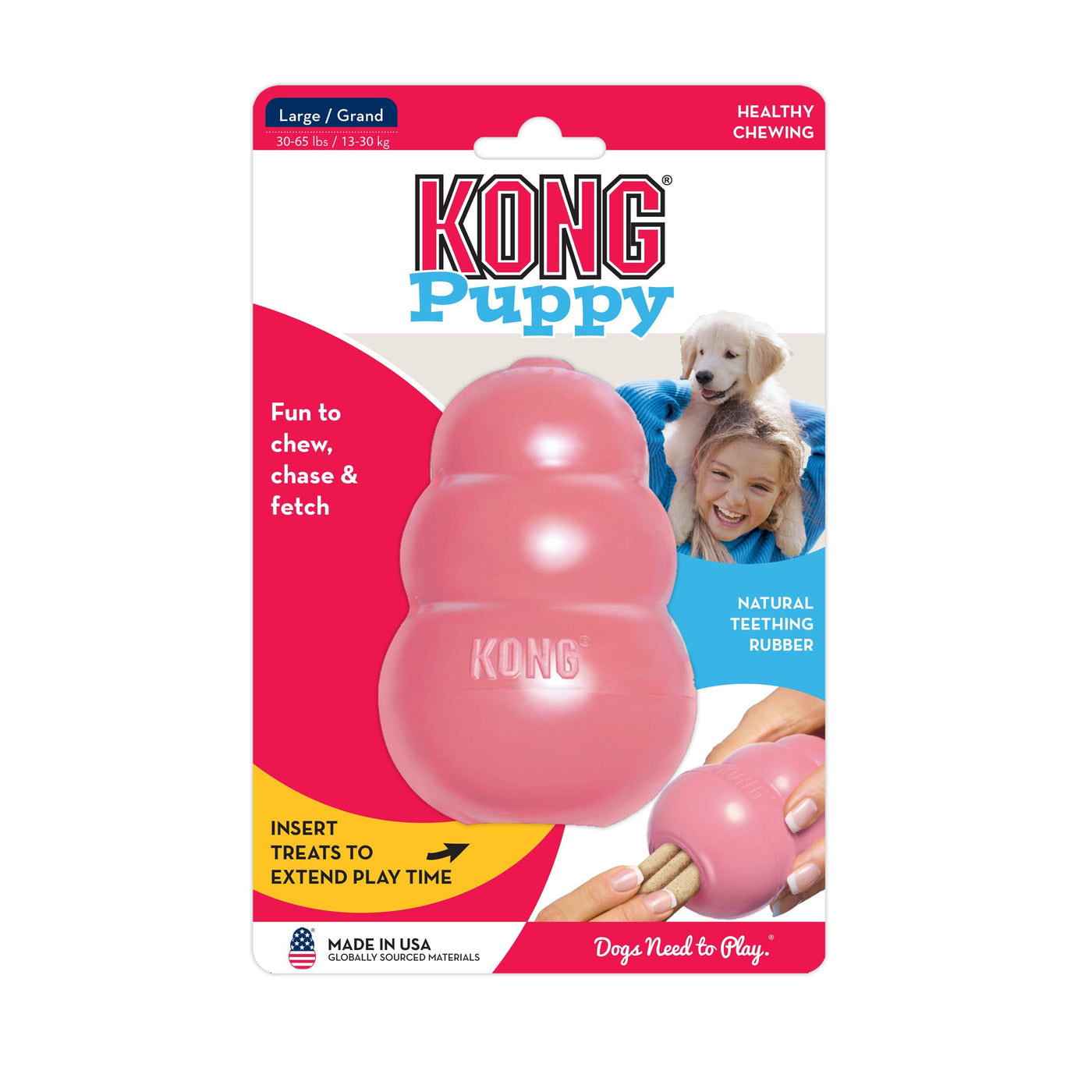 KONG® Puppy Dog Toy Toys KONG Pink XS 