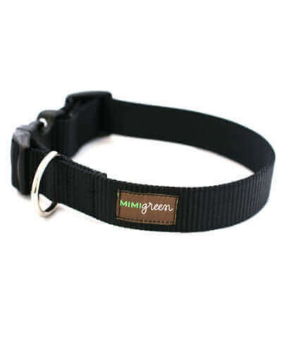 Mimi Green Classic Webbing Custom Dog Collar Rover Store Black 