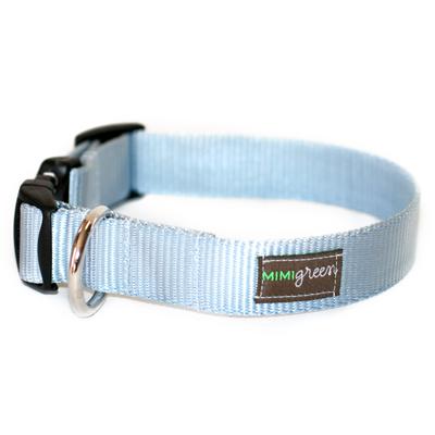 Mimi Green Classic Webbing Personalized Dog Collar Collar Mimi Green Dolphin Blue 