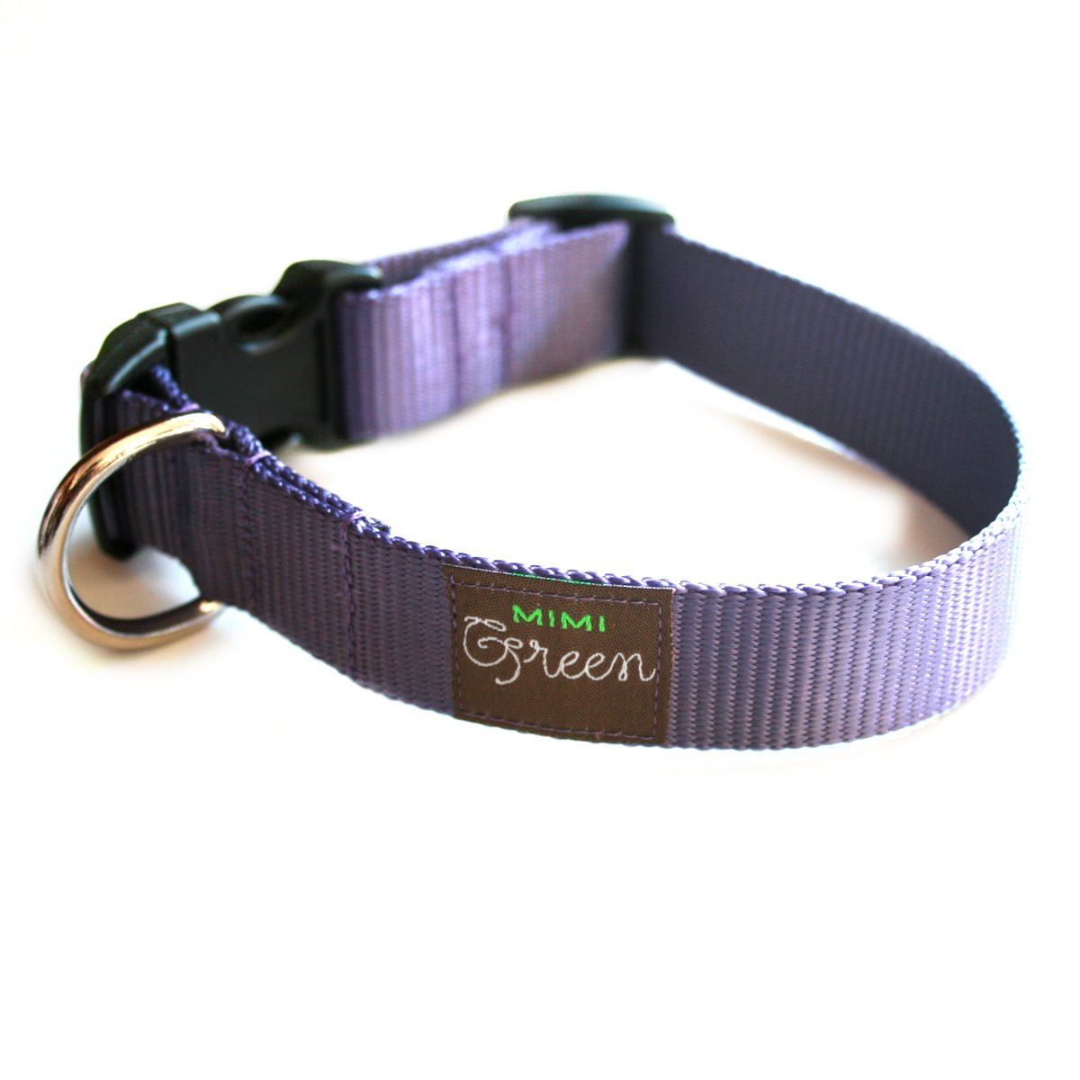 Mimi Green Classic Webbing Personalized Dog Collar Collar Mimi Green Grape 