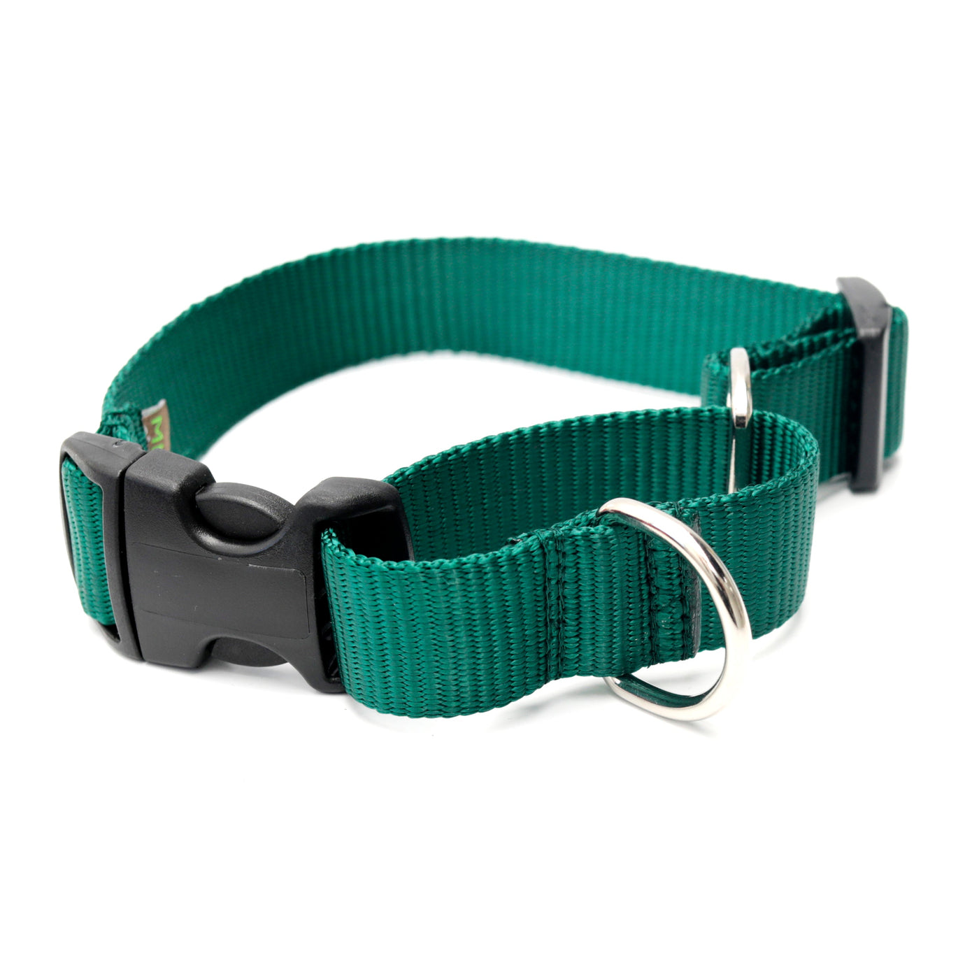 Mimi Green Martingale Personalized Dog Collar Collar Mimi Green Forest Green 