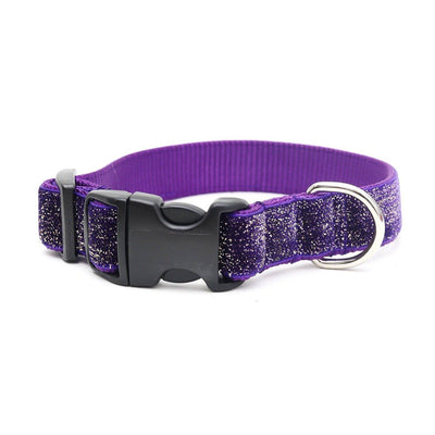 Mimi Green Starlight Glitter Velvet Custom Dog Collar Collar Mimi Green Purple 
