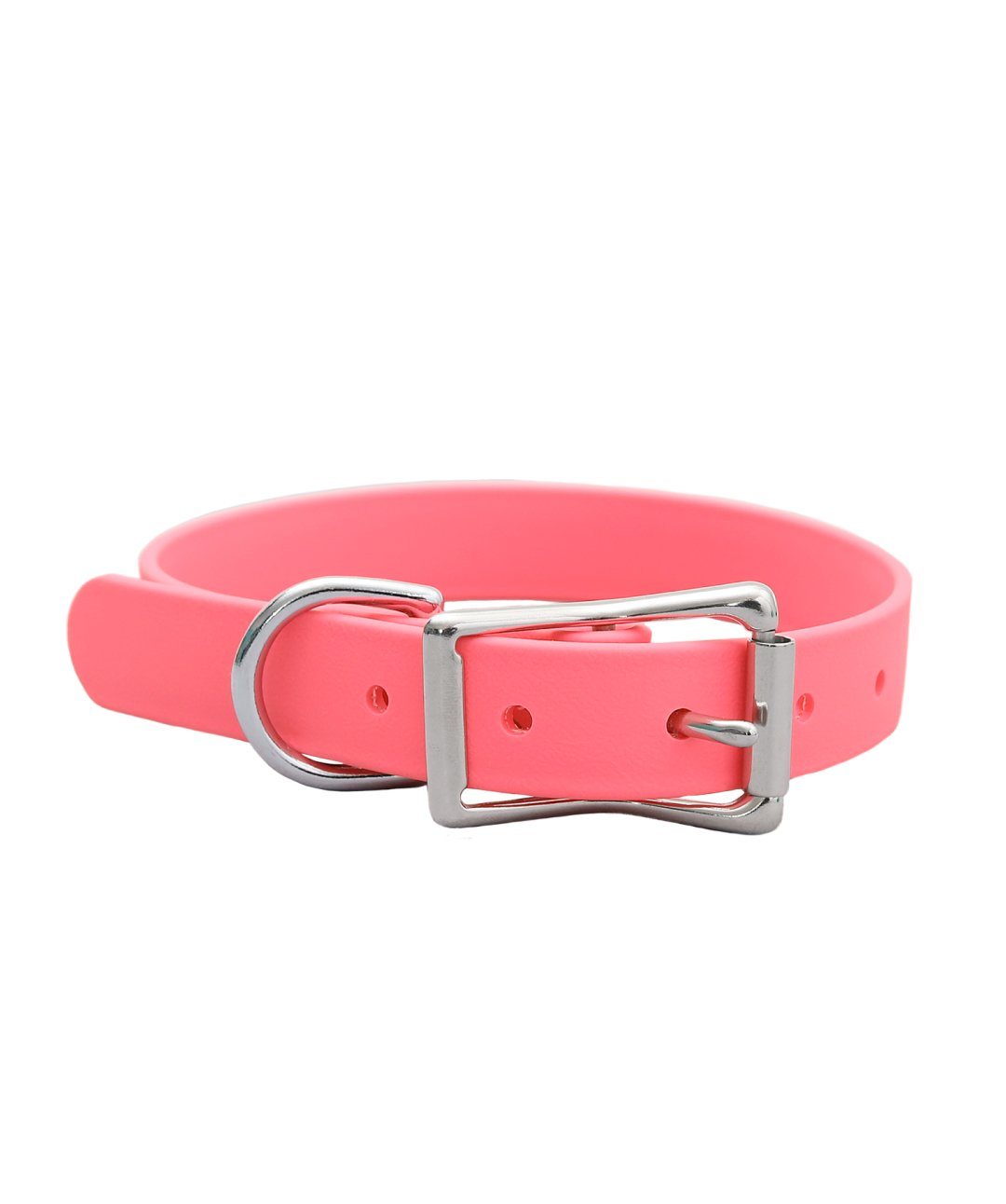 Mimi Green Waterproof Custom Dog Collar Collar Mimi Green 7 to 10 inches (5/8" width) Pink 