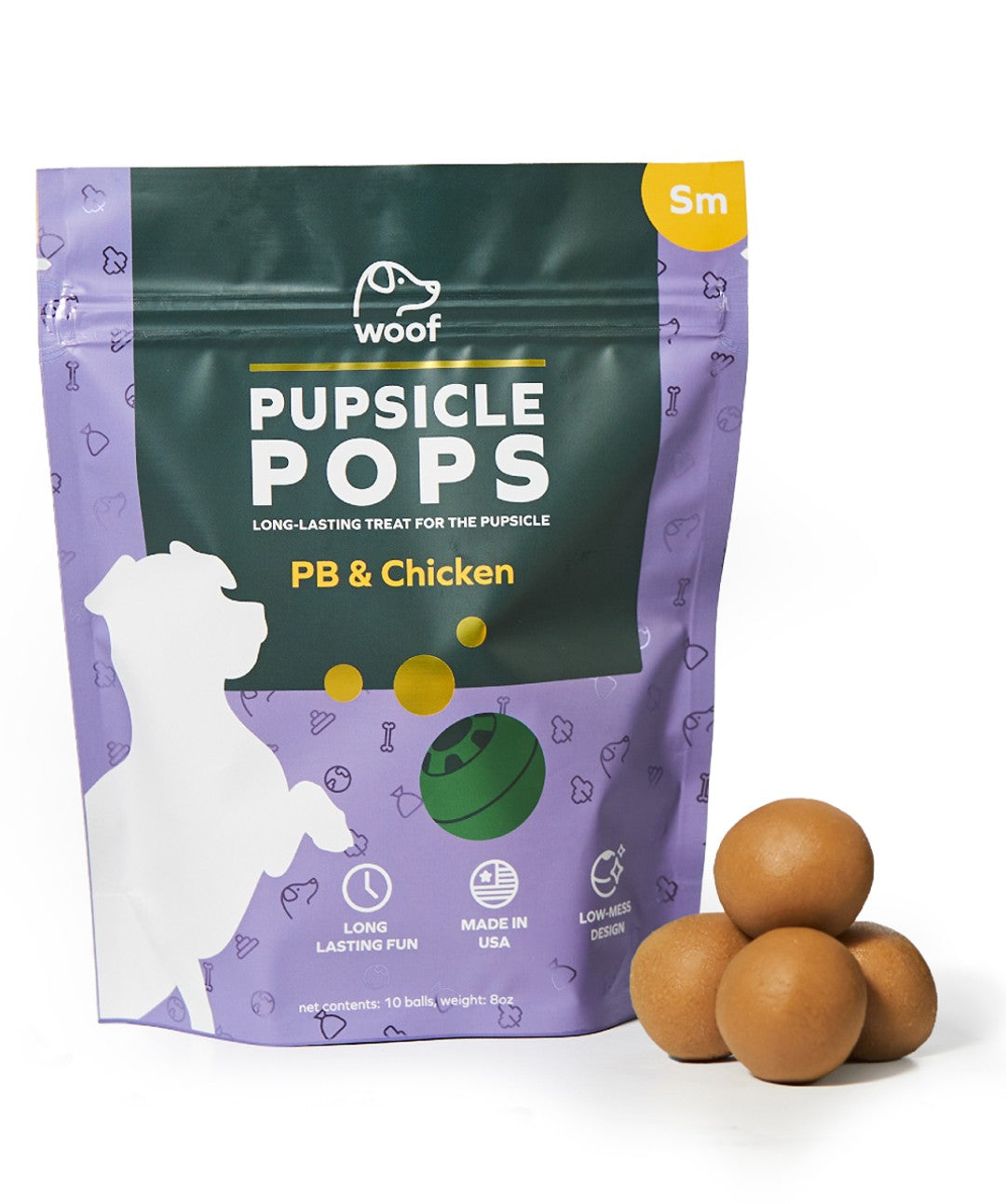 WOOF Pupsicle Pops, Delicious Long Lasting Dog Treats, Refills for The  Pupsicle, Pre-Made Dog Treats for Dogs, Natural Ingredients, Low-Mess  Chicken