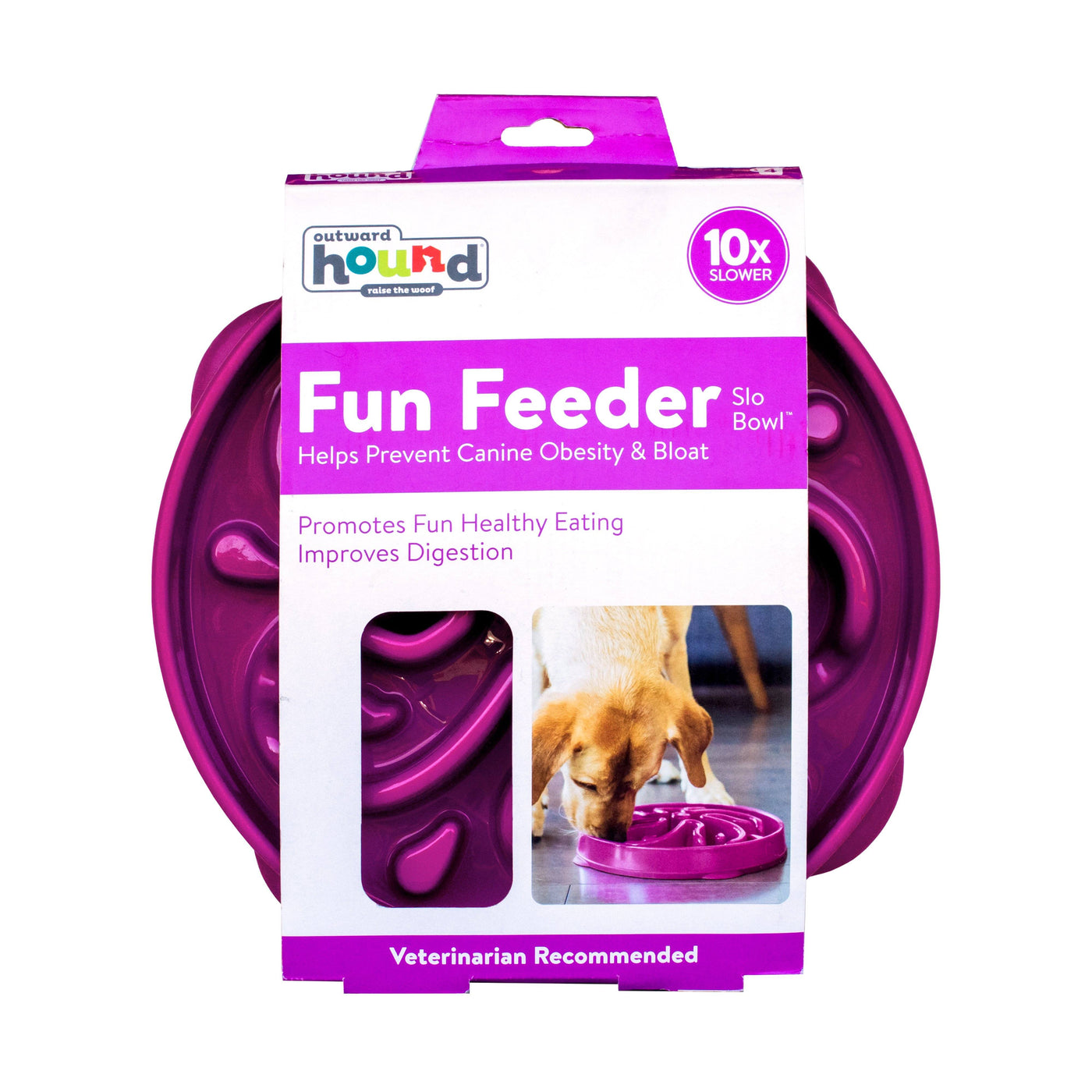 Puzzlefeeder Cross Dot Square Slow Feeder & Lick Bowl Yellow