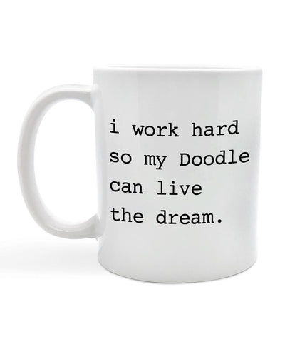 Personalized Breed 'I Work Hard' Mug Mug Rover Store 