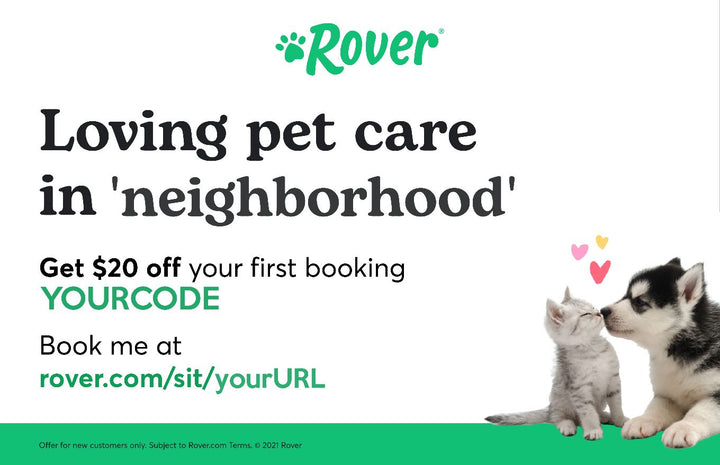 ‘Pet Care’ Neighborhood Promo Car Door Magnet Business Promotional Materials Rover Store 