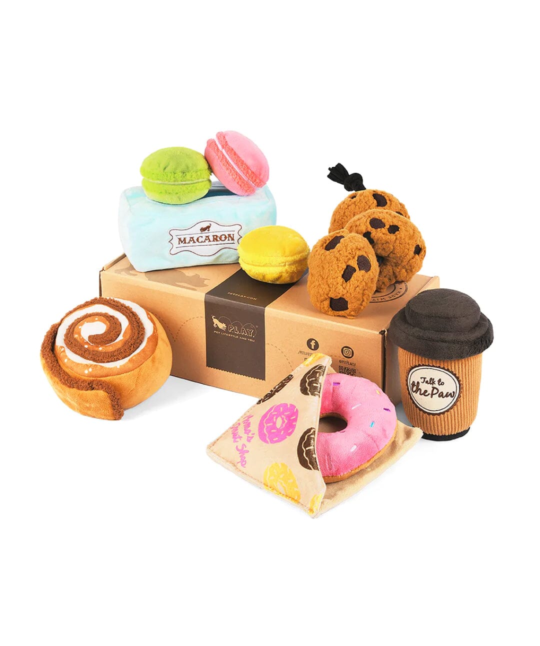 P.L.A.Y. Pup Cup Cafe Plush Dog Toy Set Plush Toys PLAY 