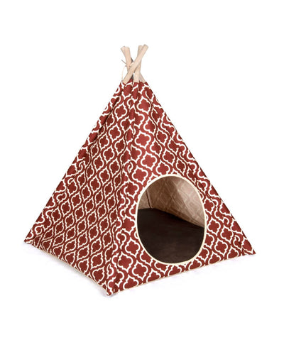P.L.A.Y. Tent Pet Bed (3 Styles) Dog Bed PLAY Moroccan Marsala 