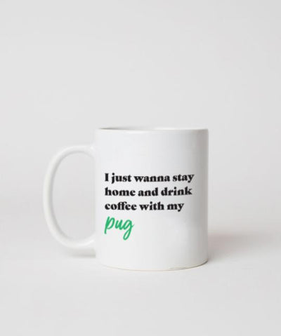 Pug ‘Stay Home’ Mug Mug Rover Store 