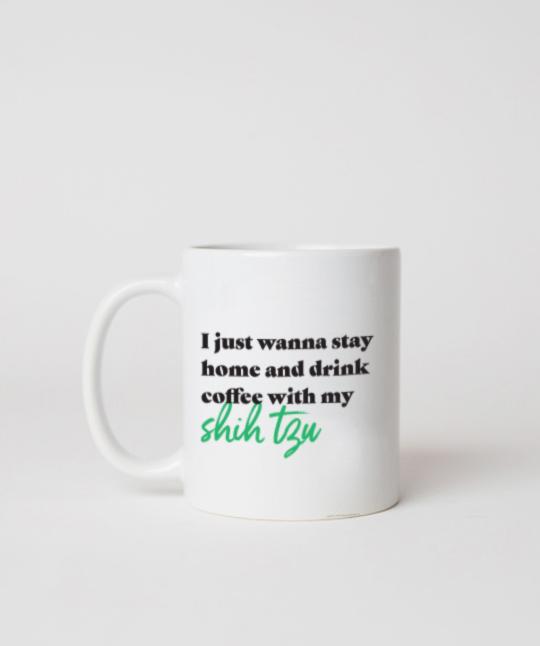 Shih Tzu ‘Stay Home’ Mug Mug Rover Store 
