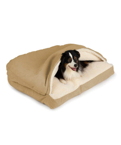 Snoozer Cozy Cave Rectangle Dog Bed Dog bed Snoozer Pet Products Small Khaki Classic