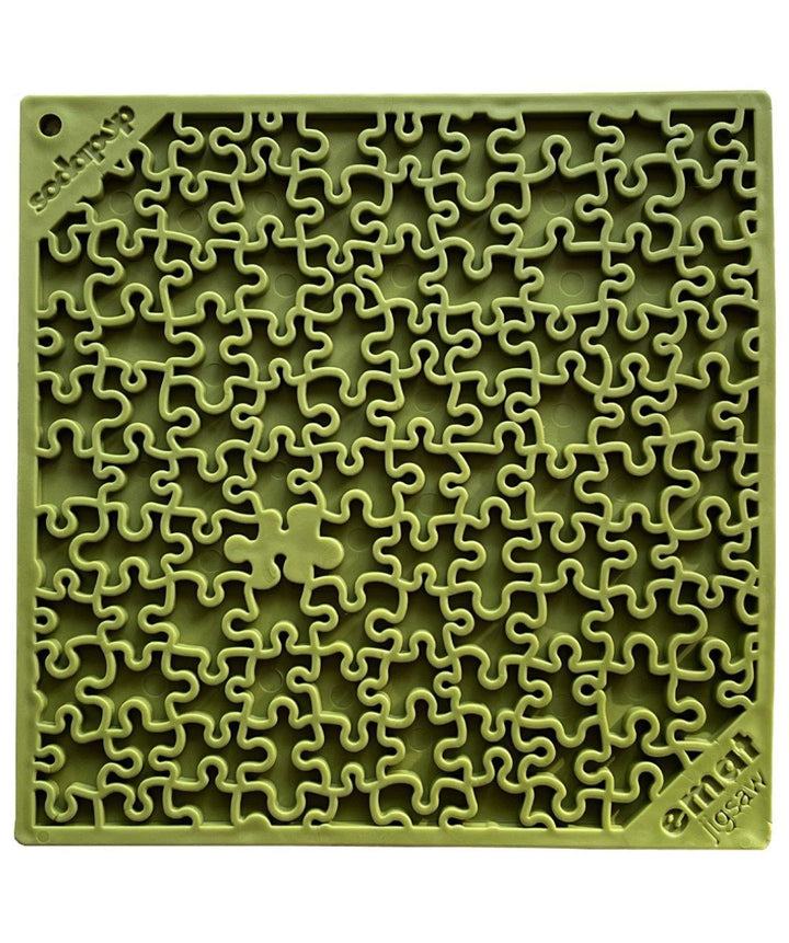 Large Blue Jigsaw & Large Yellow Honeycomb eMat Lick Mat Bundle