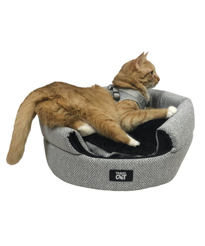 The Meowbile Home Convertible Cat Cave Bed Bed Travel Cat 