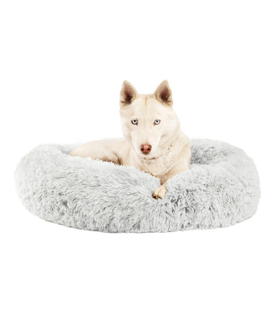 The Original Donut Shag Calming Pet Bed Dog Beds Rover L Frost 