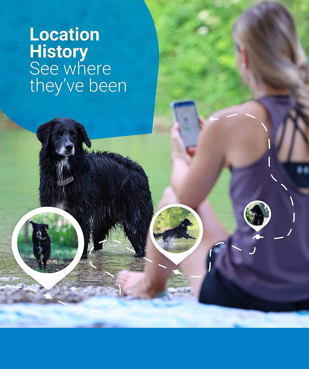 Tractive GPS Pet Tracker for Dogs - Waterproof, GPS Location