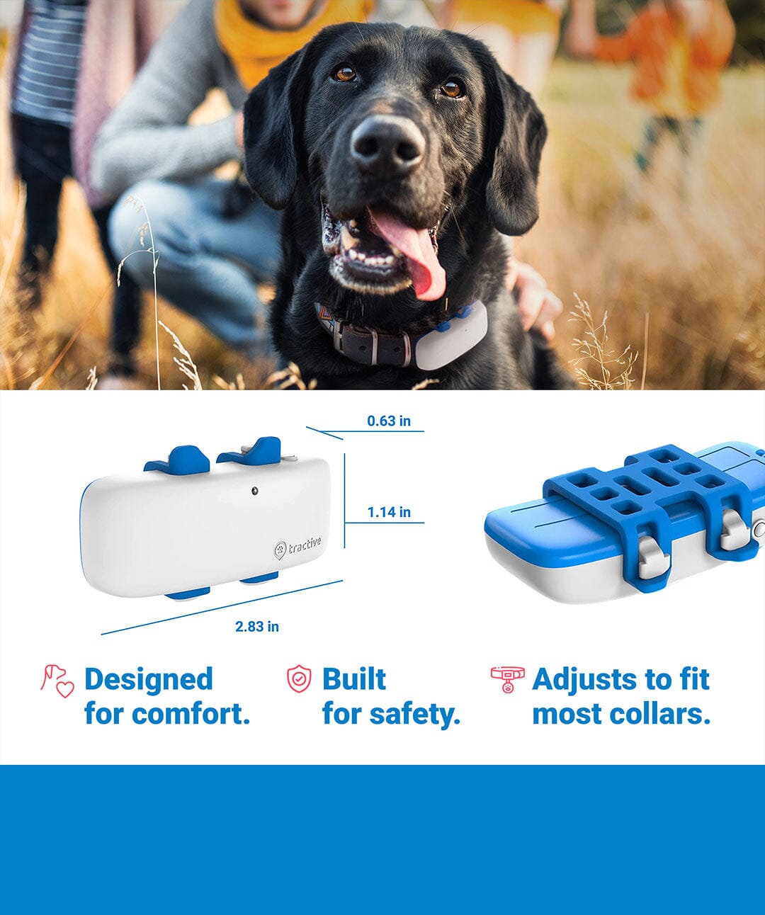 Tractive GPS Pet Tracker for Dogs - Waterproof, GPS Location