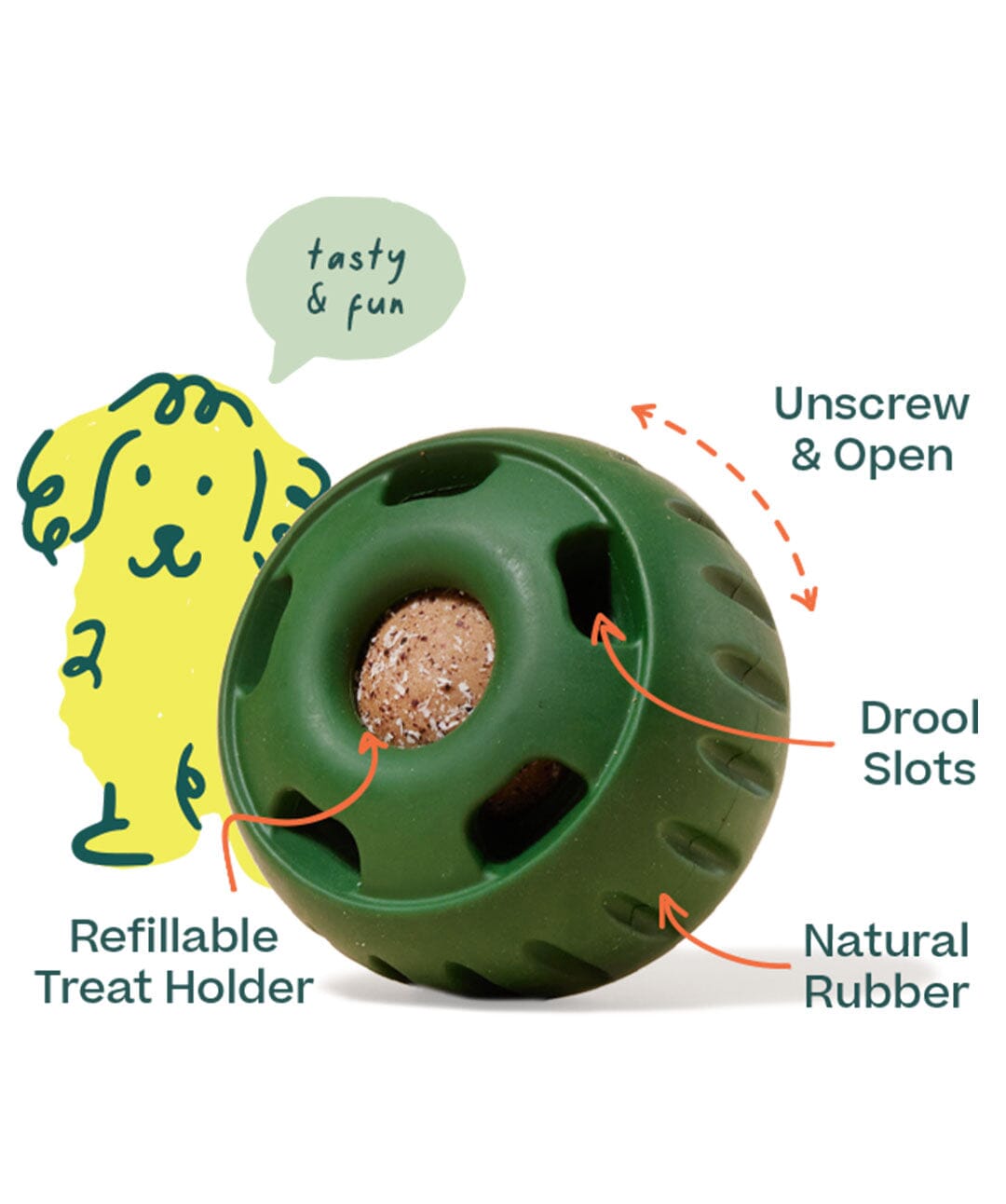 WOOF Pupsicle Treat Dispensing Dog Toy