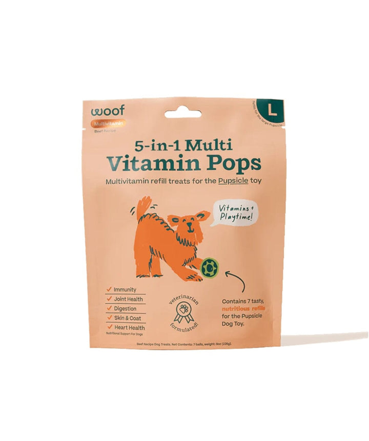  Woof Calming Vitamin Pops - Calming Dog Treats - Long-Lasting  Refills for The Pupsicle Toy to Promote Calm - Magnesium for Dogs- Large  Pops - 7 Count : Pet Supplies