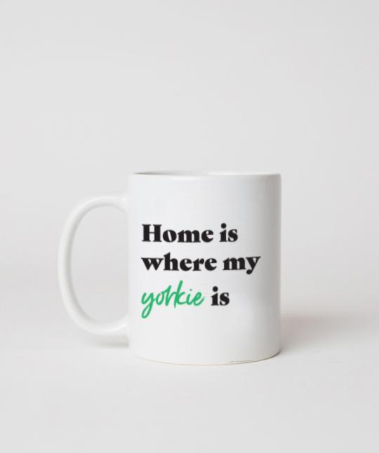Yorkie ‘Home Is Where’ Mug Mug Rover Store 