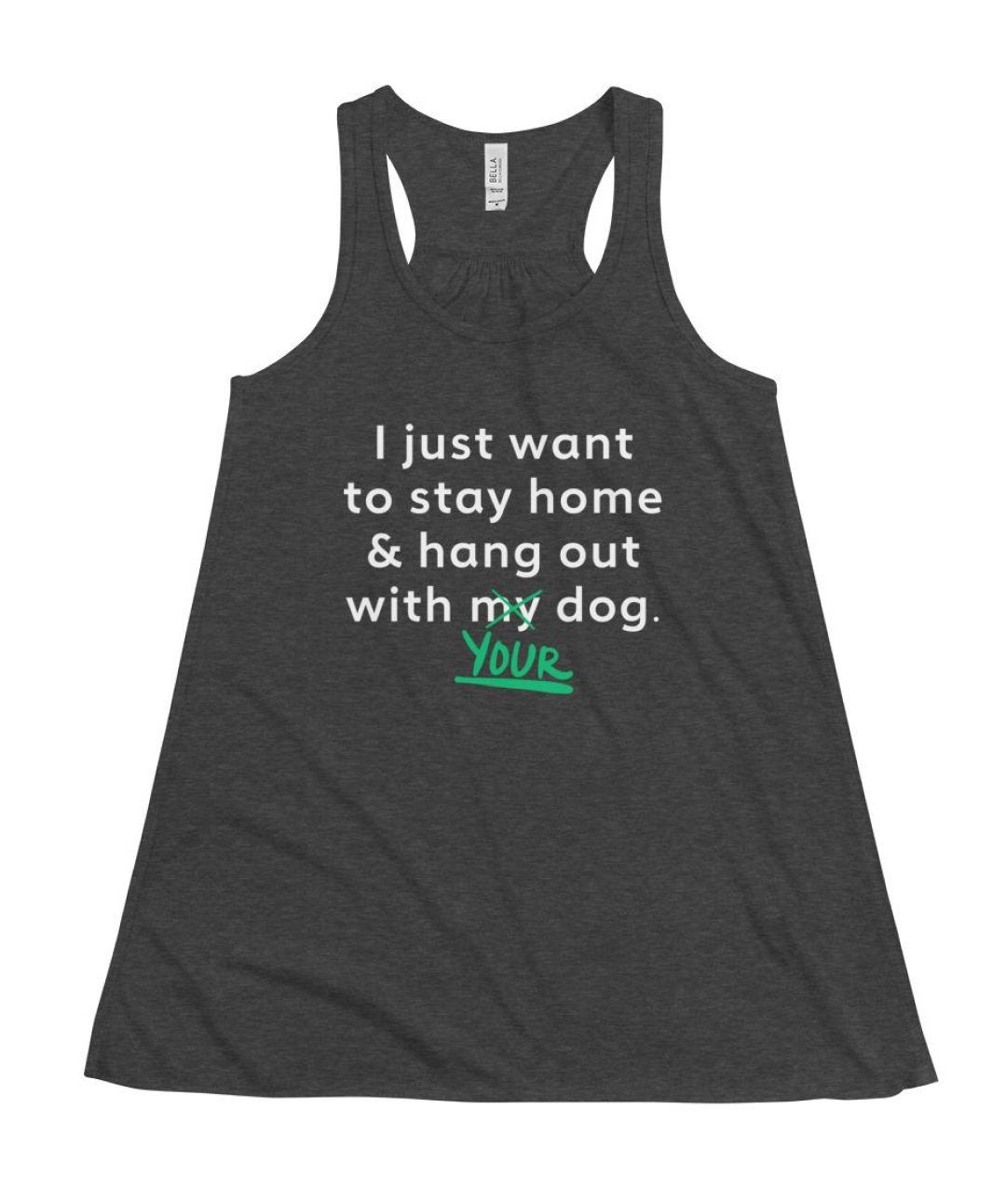 'Your Dog' Womens Flowy Racerback Tank Apparel Rover Store XS 