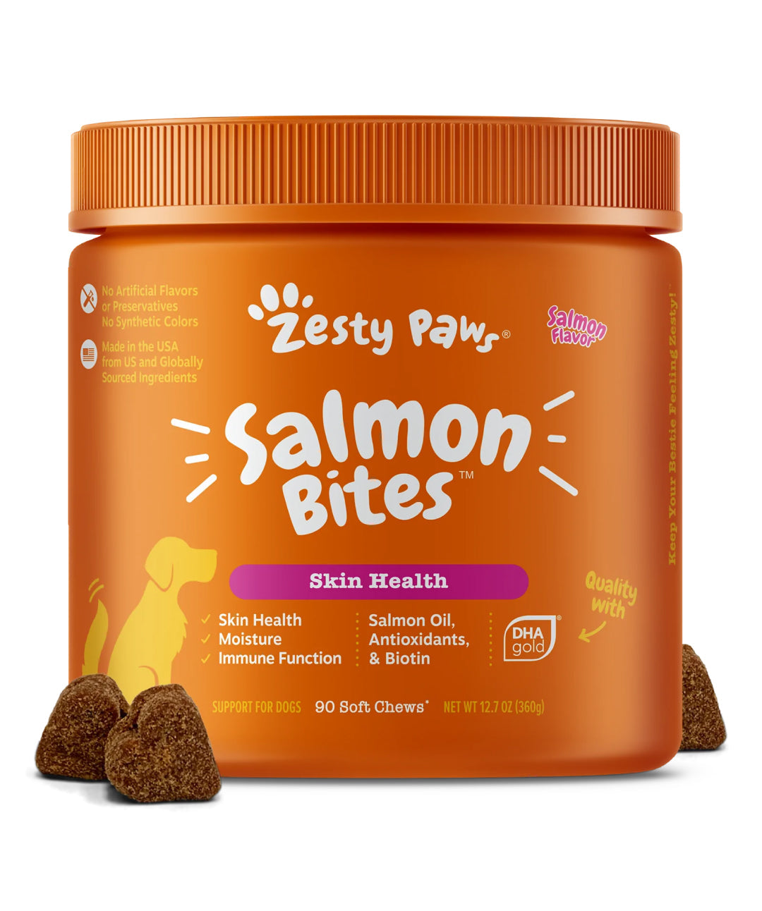 Zesty Paws Salmon Bites™ Skin Health Soft Chew Dog Treats Dog Treats Rover 